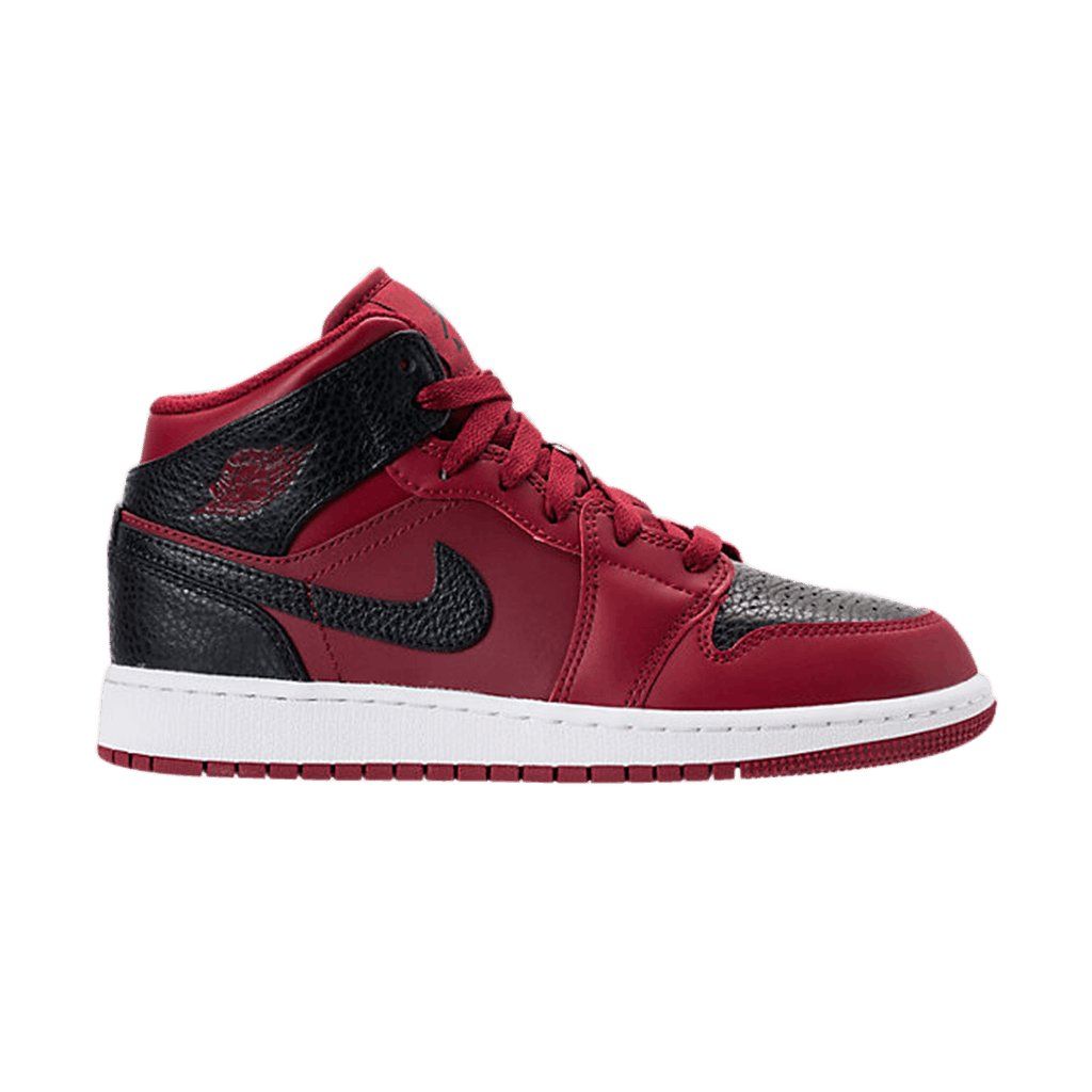 Air Jordan 1 Mid Team Red Black White (GS)