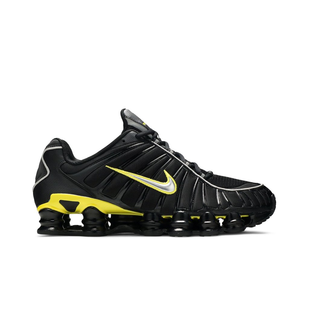 Nike Shox TL Black Dynamic Yellow Metallic Silver