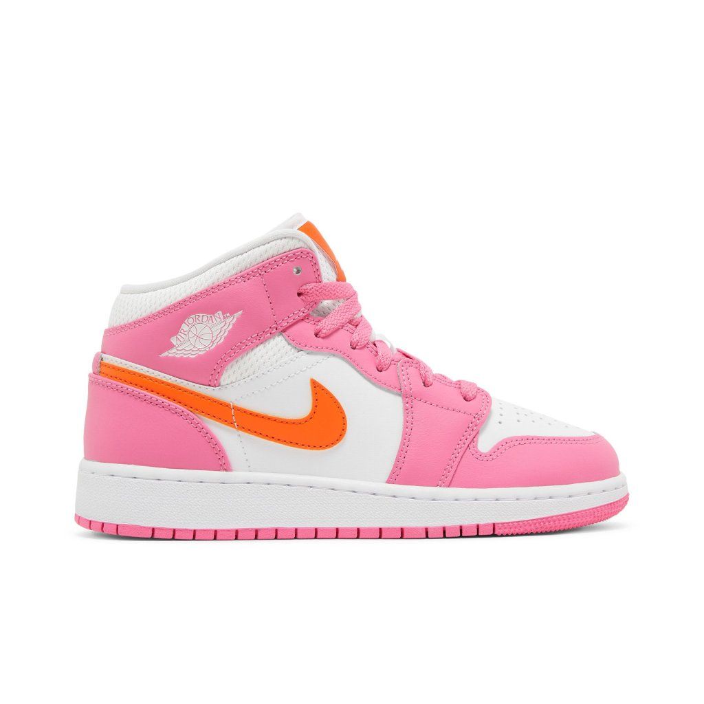 Air Jordan 1 Mid Pinksicle Safety Orange (GS)