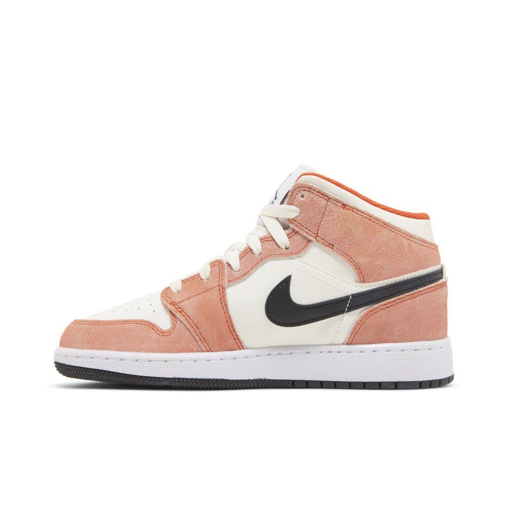Air Jordan 1 Mid SE Orange Suede (GS)