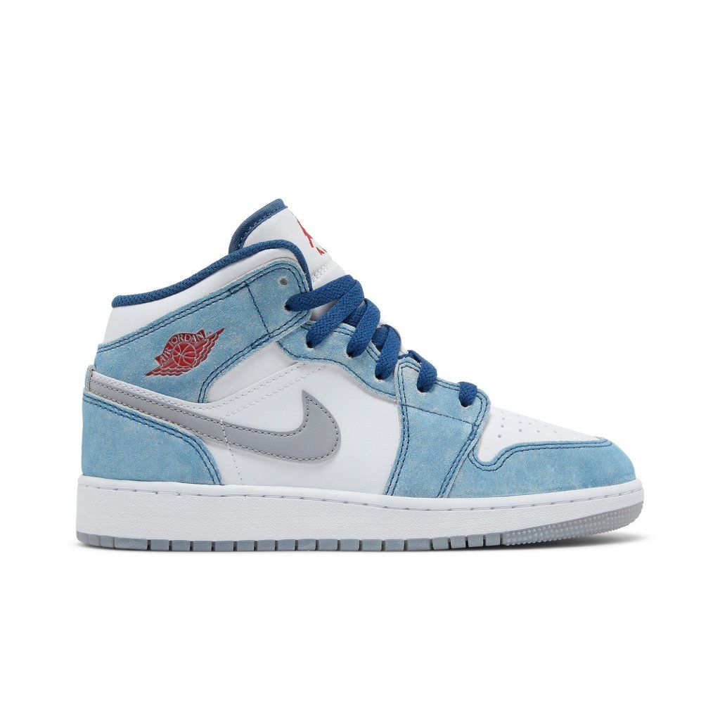 Air Jordan 1 Mid SE French Blue Light Steel (GS)