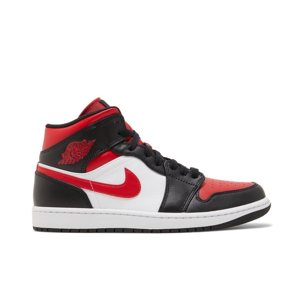 Air Jordan 1 Mid White Black Red (2022)