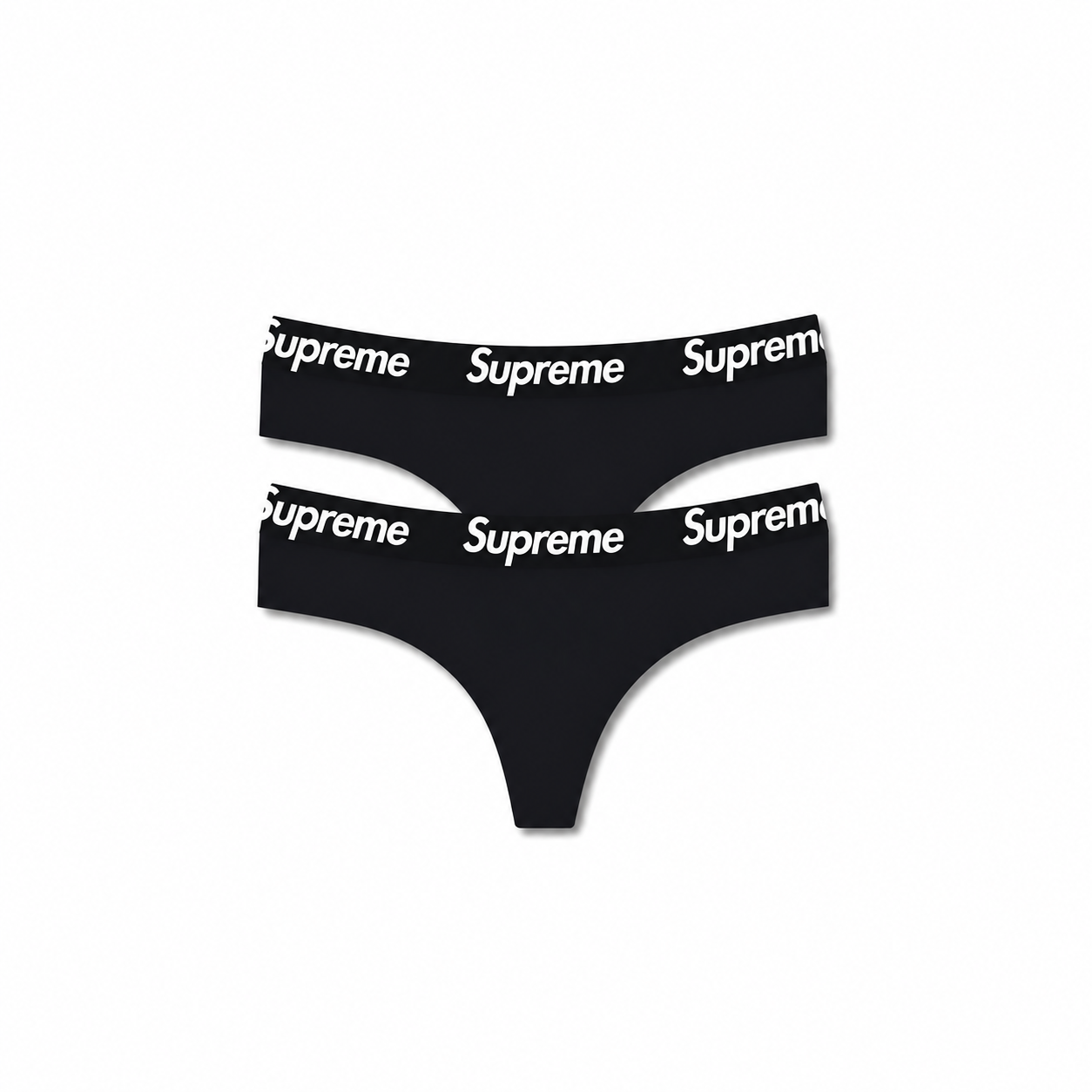 Supreme Custom Panties (2 Pack) Black