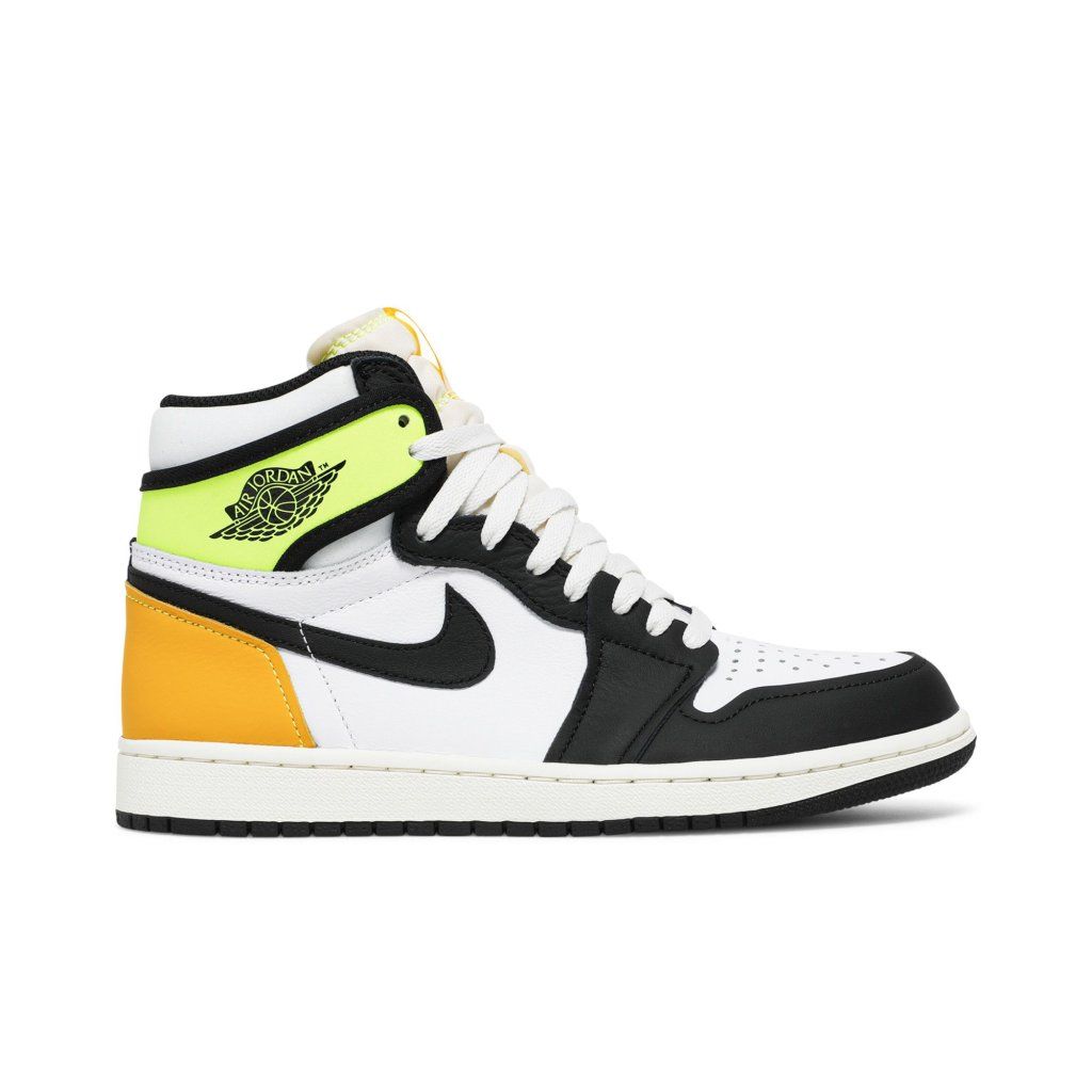 Air Jordan 1 Retro High White Black Volt University Gold