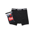 Supreme Hanes Boxer Briefs (4 Pack) Black