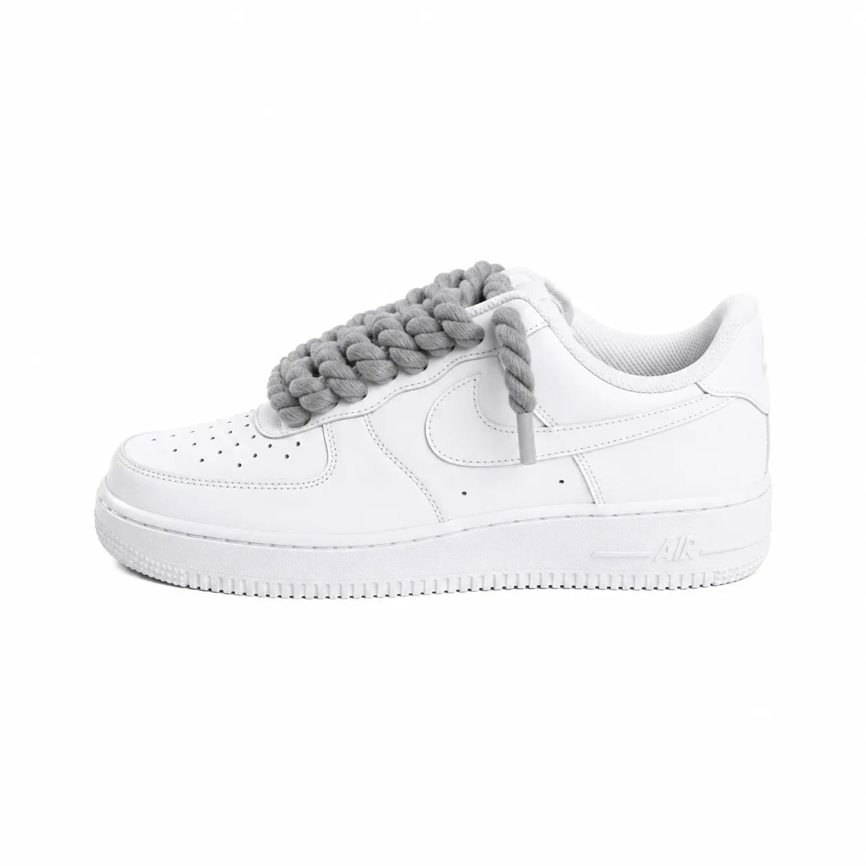 Nike Air Force 1 White - Gray Rope Laces
