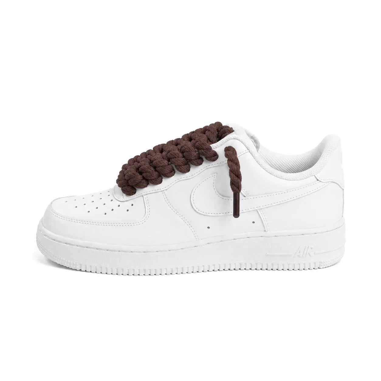Nike Air Force 1 White - Brown Rope Laces
