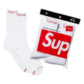 Supreme Hanes Crew Socks (4 Pack) White