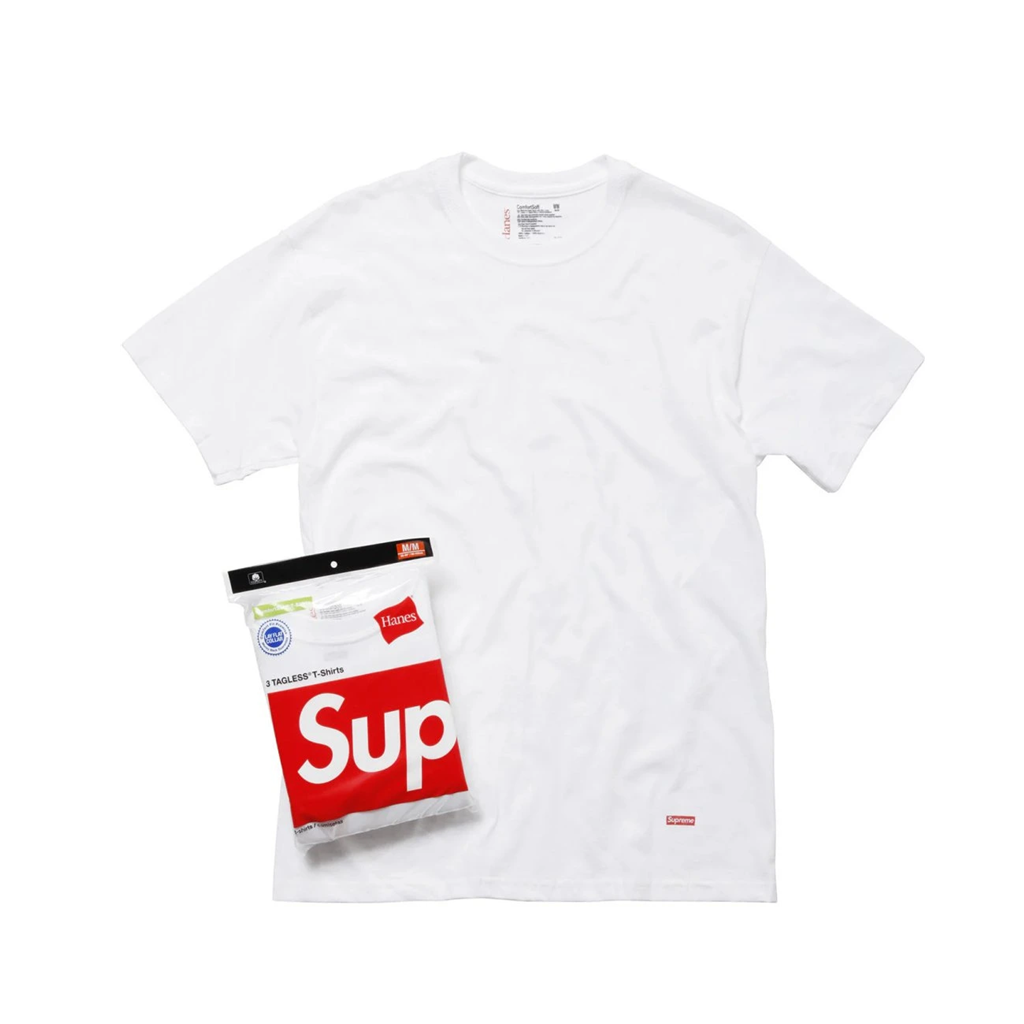 Supreme Hanes Tagless Tee White (3 pack)