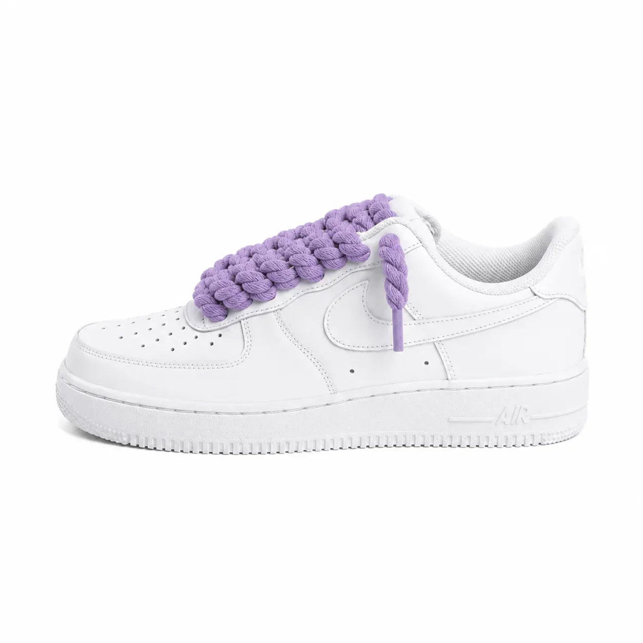 Nike Air Force 1 White - Purple Rope Laces