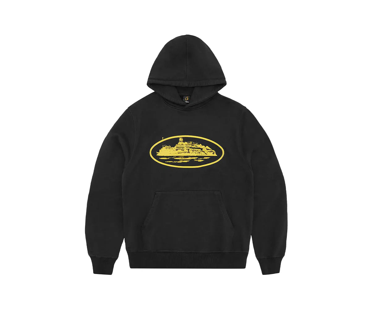 Corteiz Alcatraz Hoodie Black & Yellow