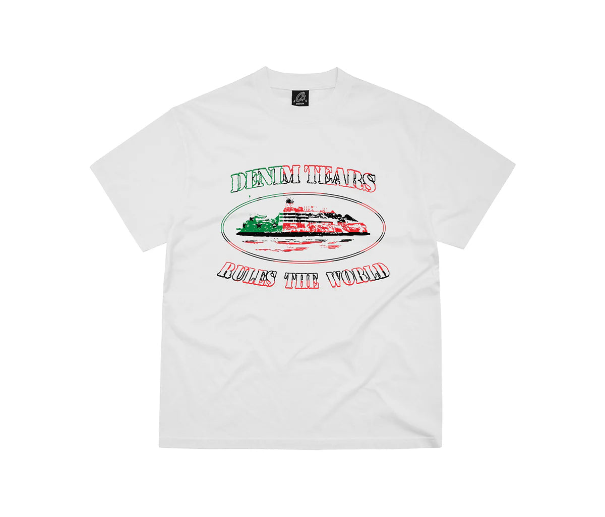 Corteiz x Denim Tears Cortears OG Alcatraz Tee White