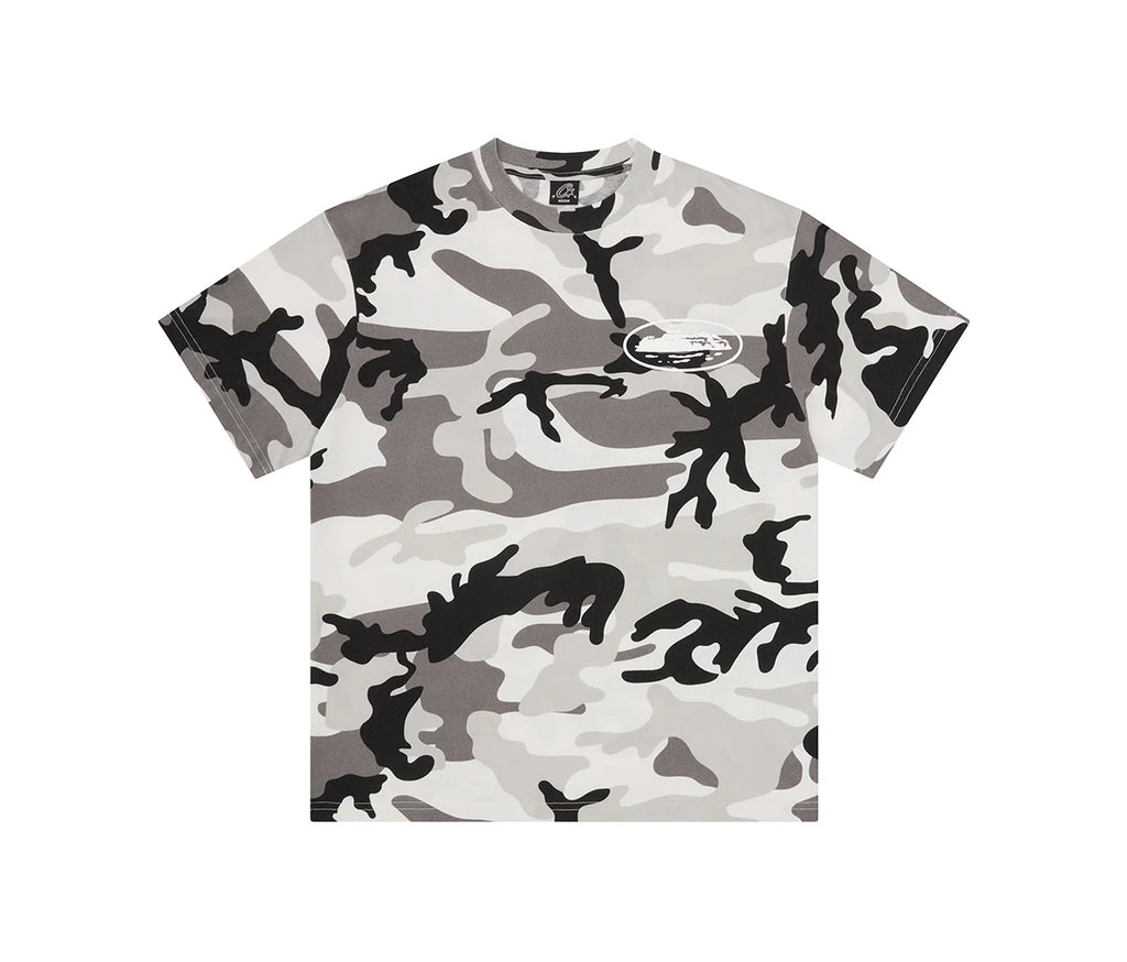 Corteiz Island Puff Print Tee Arctic Camo
