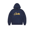 Corteiz Satin Applique Allstarz Hoodie Navy