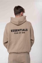 Fear of God Essentials Fleece Hoodie Desert Sand