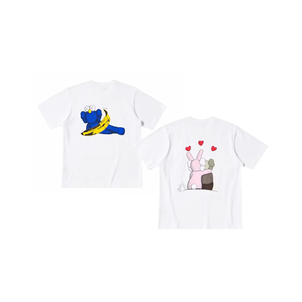 KAWS x Uniqlo Warhol UT Graphic 471321/476350 White T-shirt Set