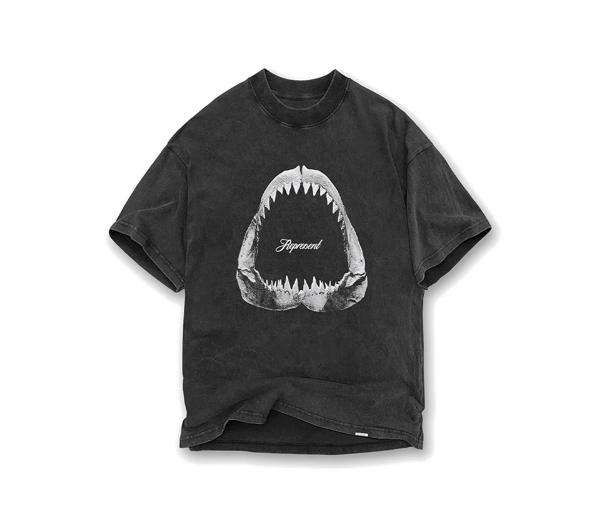 Represent Shark Jaws T-shirt Vintage Grey