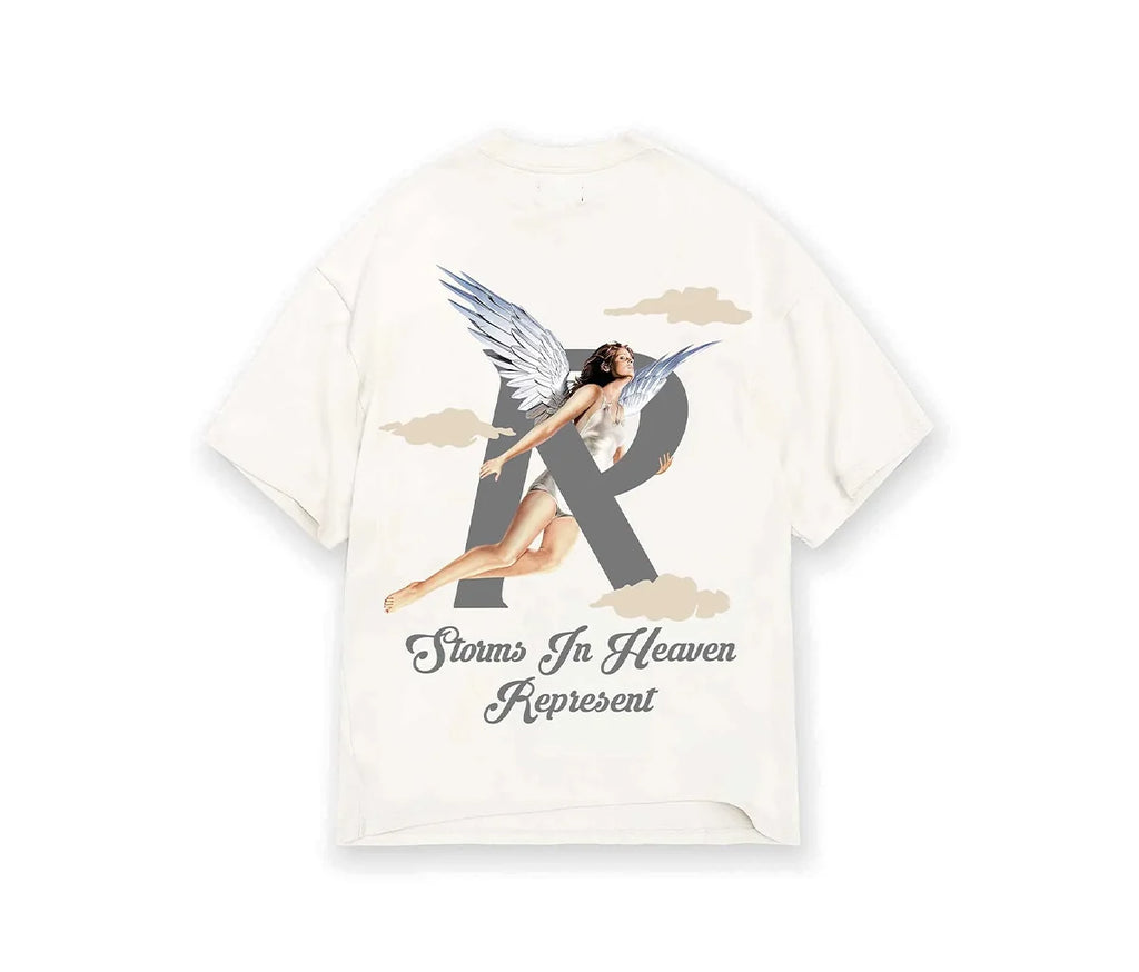 Represent Storms In Heaven T-Shirt Flat White