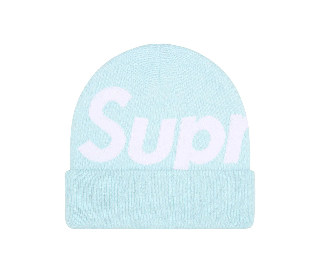 Supreme Big Logo Beanie (FW25) Light Blue