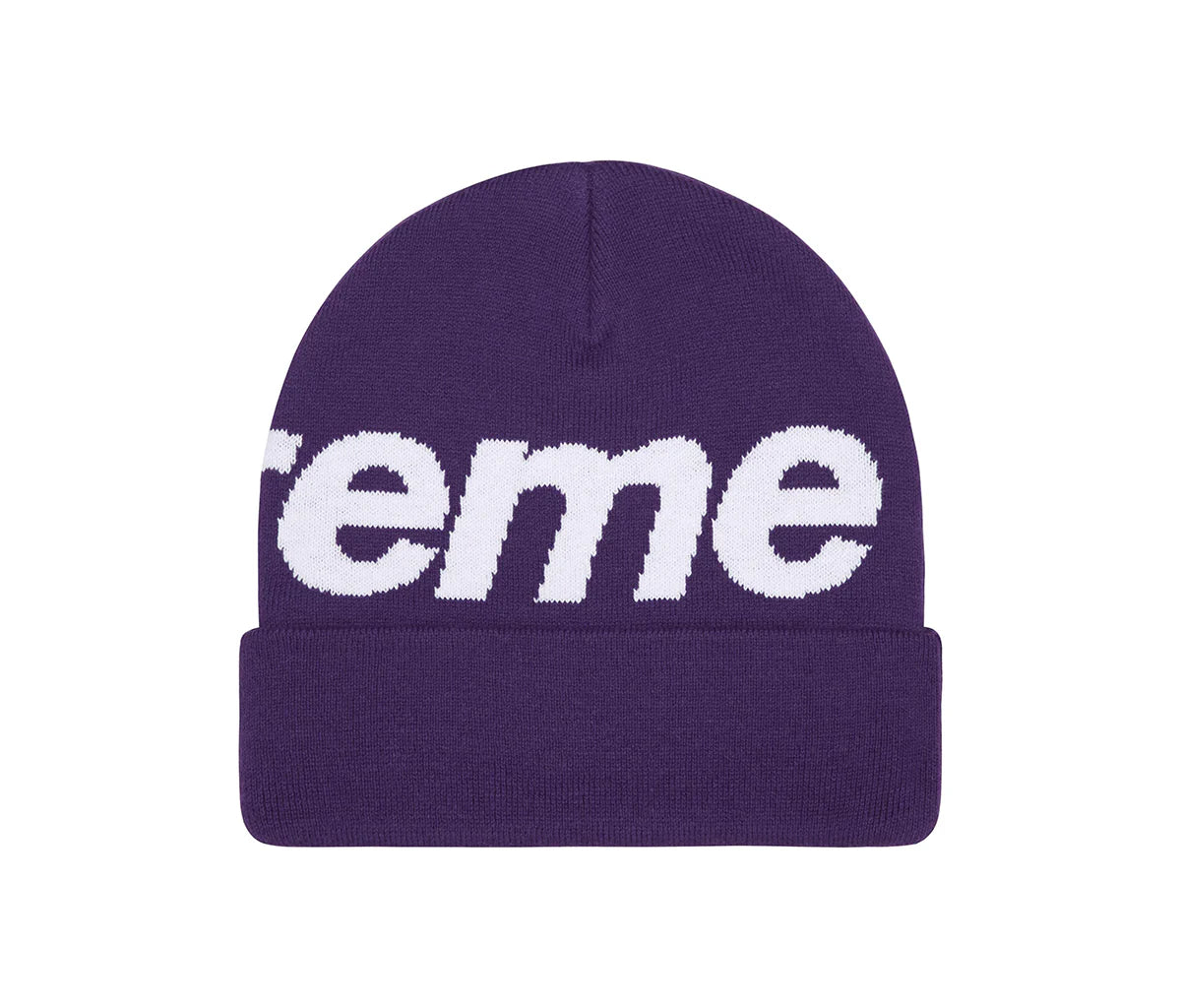 Supreme Big Logo Beanie (FW25) Purple