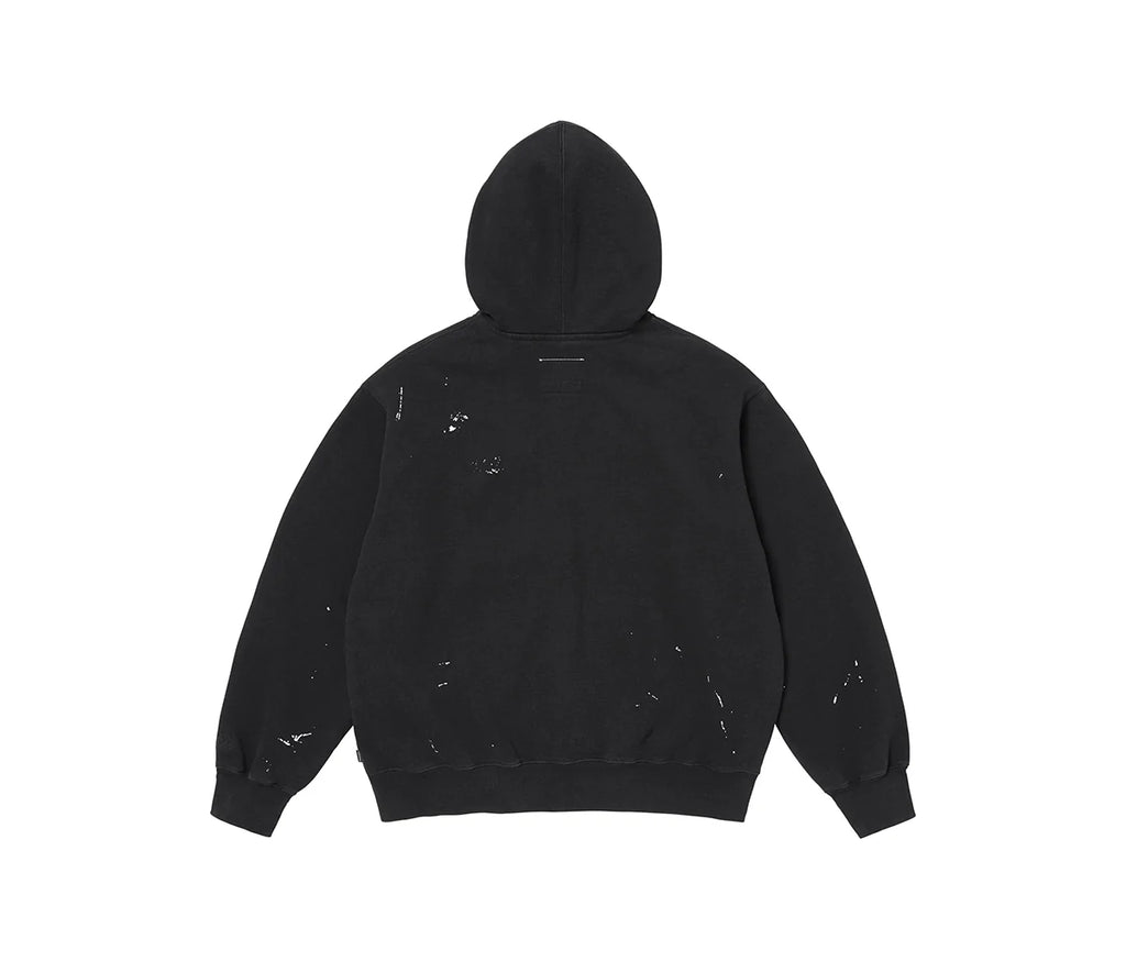 Supreme MM6 Maison Margiela Box Logo Zip Up Hooded Sweatshirt Black