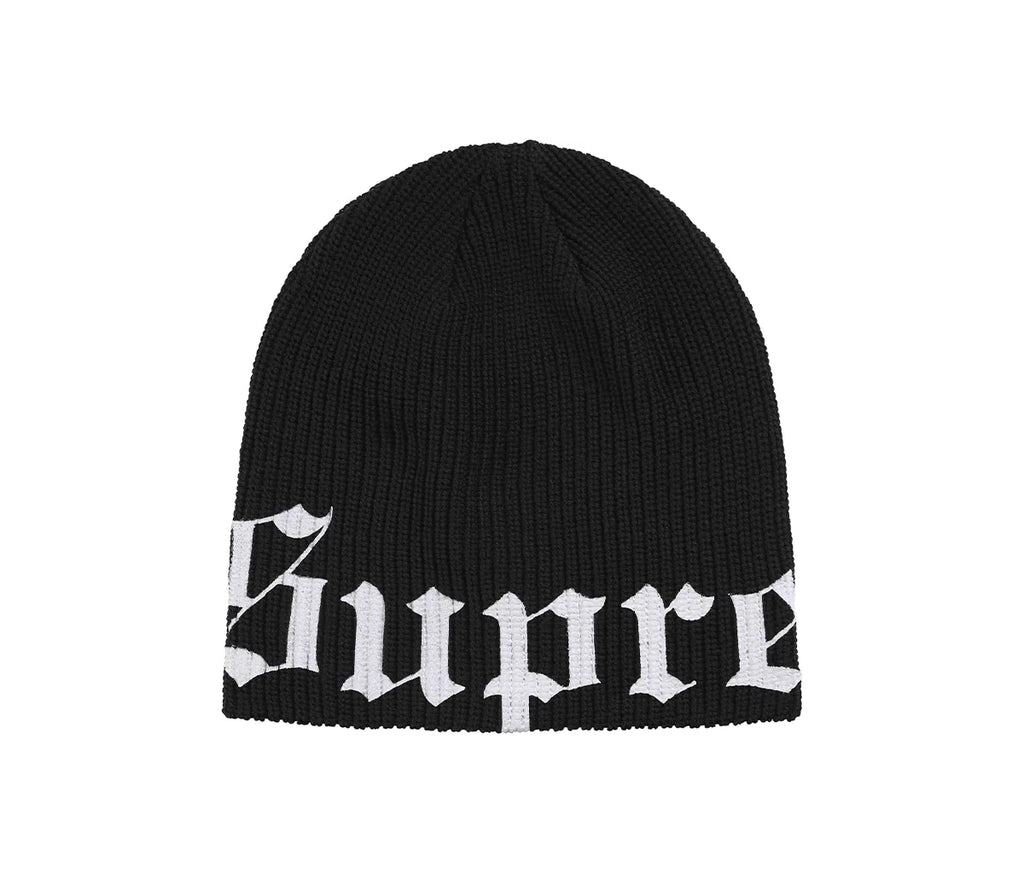 Supreme Old English Printed Beanie (SS26) Black