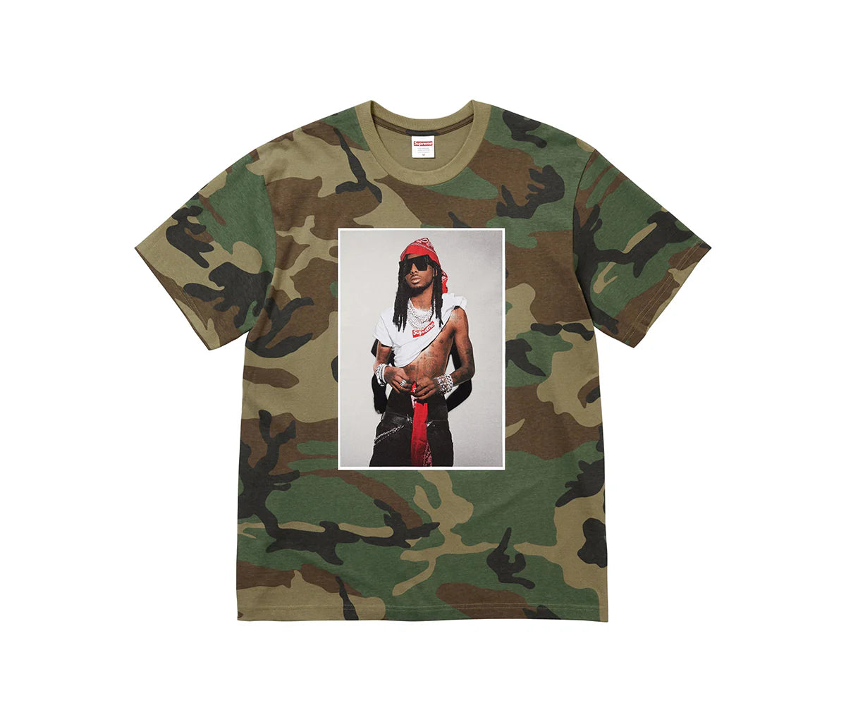 Supreme Playboi Carti Tee Woodland Camo