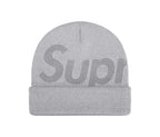 Supreme Studded Knockout Big Logo Beanie Grey
