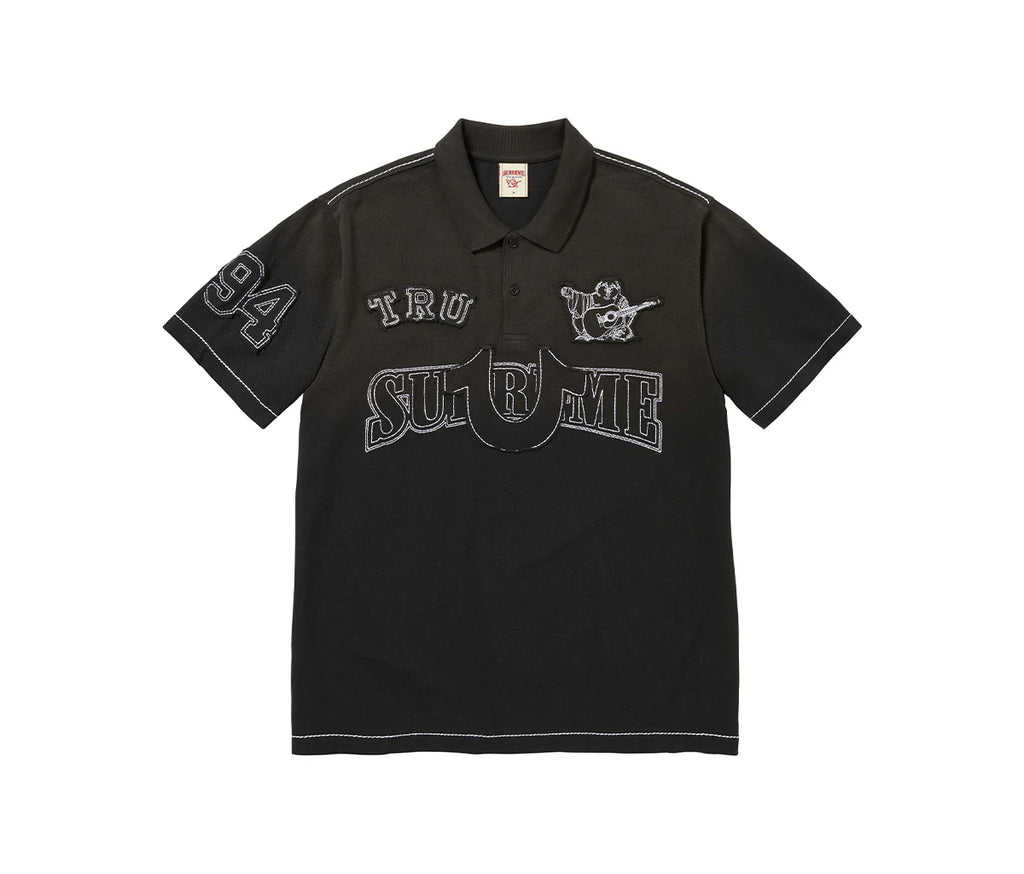 Supreme True Religion Applique Polo Black