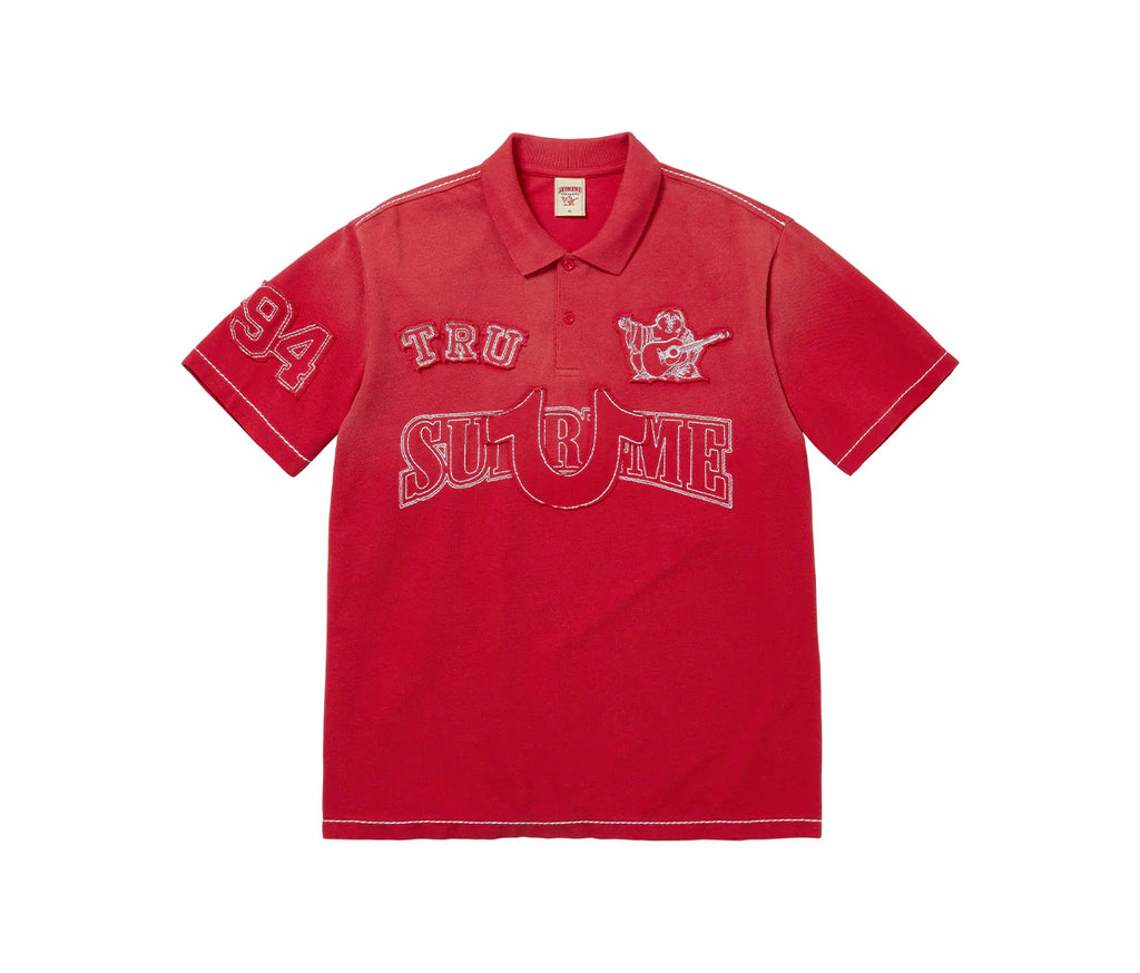 Supreme True Religion Applique Polo Red