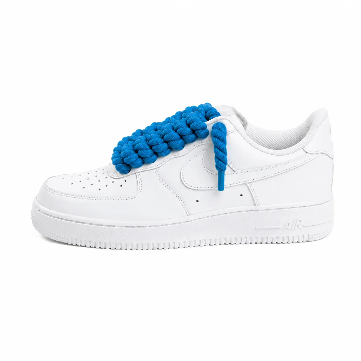 Nike Air Force 1 White - Blue Rope Laces