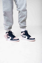 Air Jordan 1 High Atmosphere Bubble Gum on feet