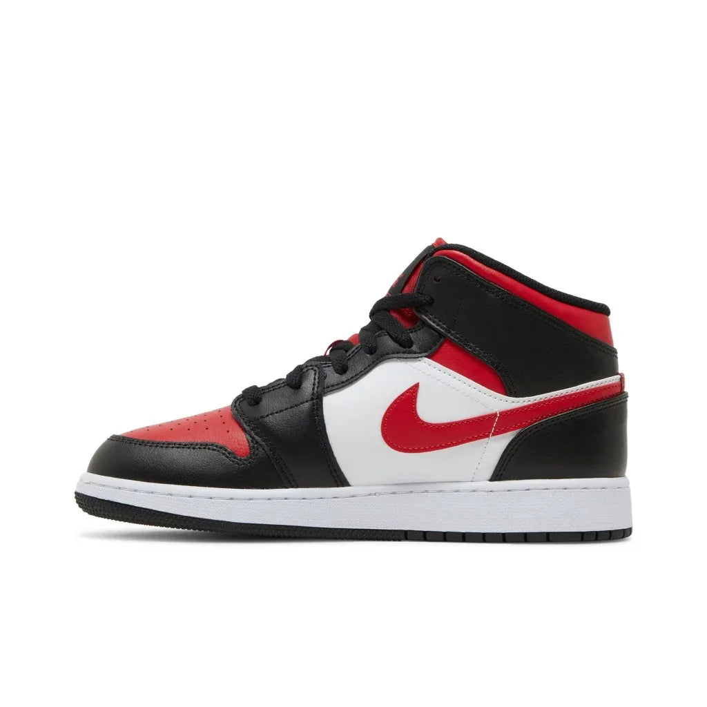 Air Jordan 1 Mid Black Fire Red dětské tenisky