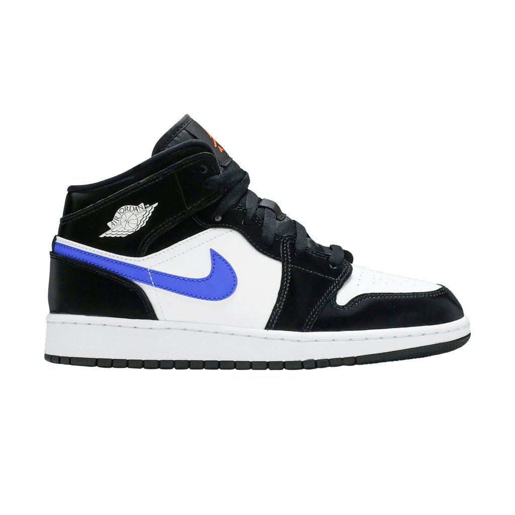 Air Jordan 1 Mid Black Racer Blue White dětské tenisky
