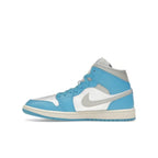 Air Jordan 1 Mid Dark Powder Blue White Sail Neutral Grey (W) - Air Jordan 1 Mid