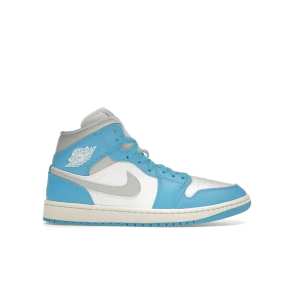 Air Jordan 1 Mid Dark Powder Blue White Sail Neutral Grey (W) - Air Jordan 1 Mid