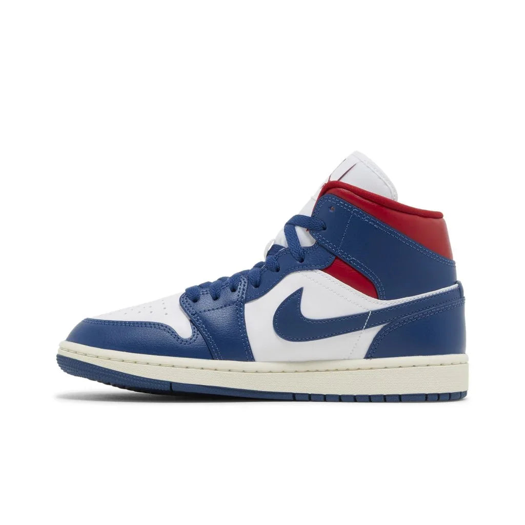 Air Jordan 1 Mid French Blue Gym Red dámské tenisky