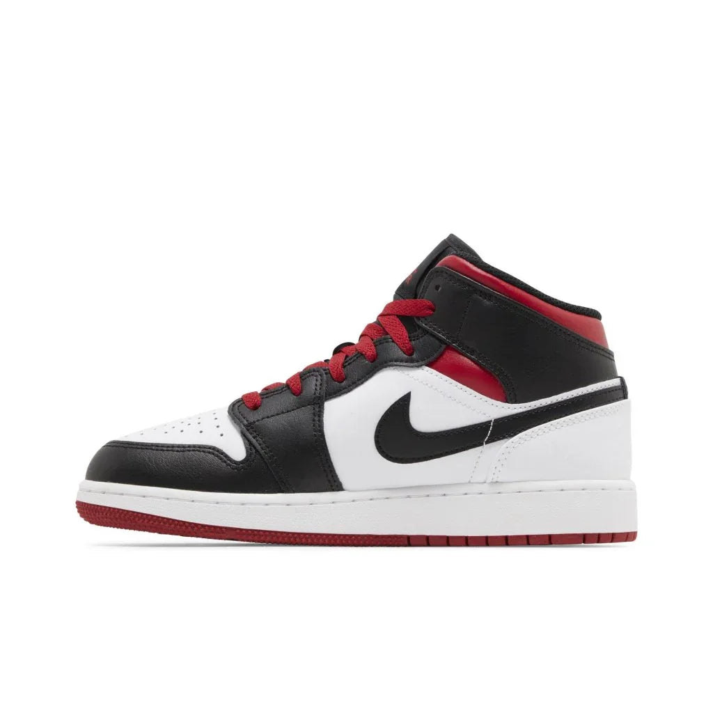 Air Jordan 1 Mid Gym Red Black Toe dětské tenisky