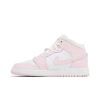 Air Jordan 1 Mid Pink Foam Fire Red dětské tenisky