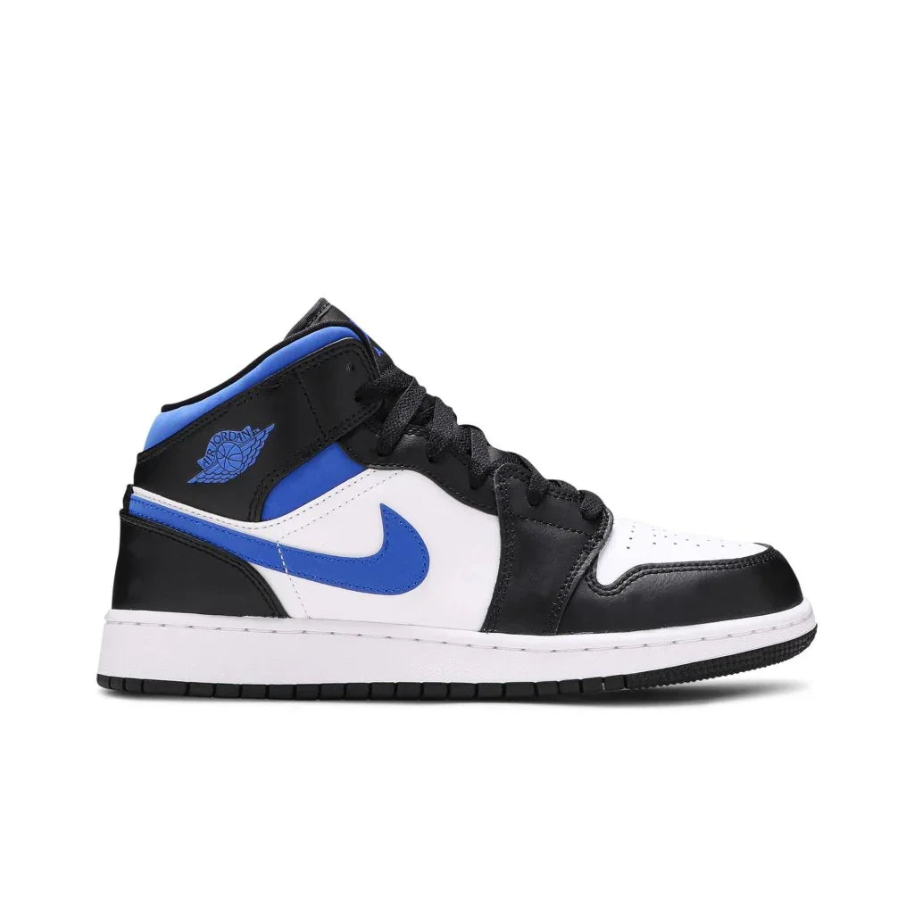 Air Jordan 1 Mid White Black Racer Blue dětské tenisky