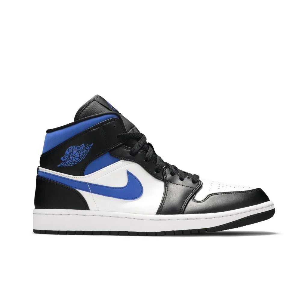 Air Jordan 1 Mid White Black Racer Blue tenisky