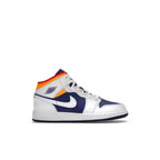 Air Jordan 1 Mid White Laser Orange Deep Royal Blue (GS) - Air Jordan 1 Mid