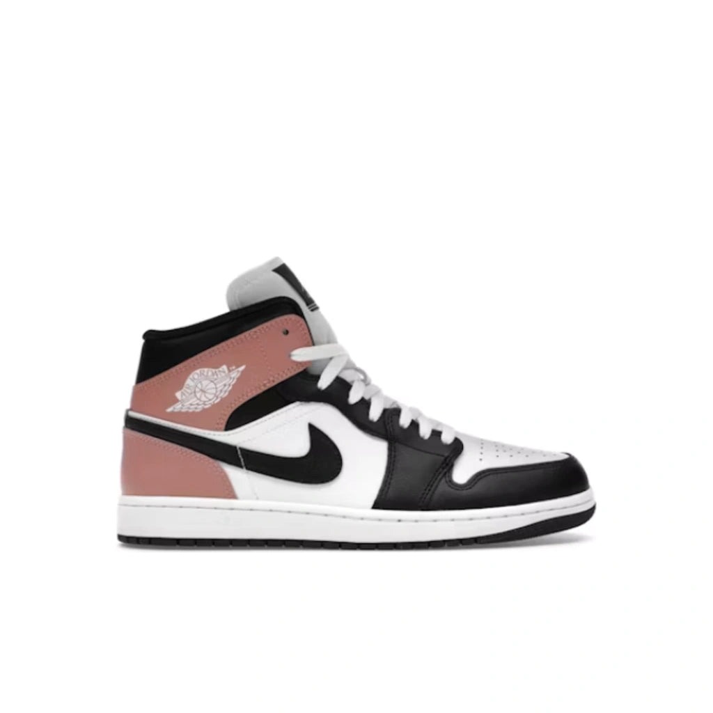 Air Jordan 1 Mid White Rust Pink Black - Air Jordan 1 Mid
