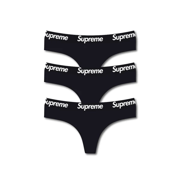 Supreme Custom Panties (3 Pack) Black