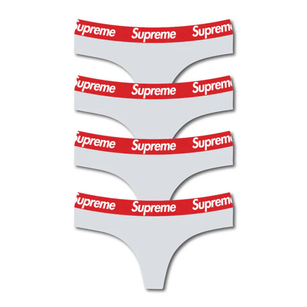 Supreme Custom Panties (4 Pack) White