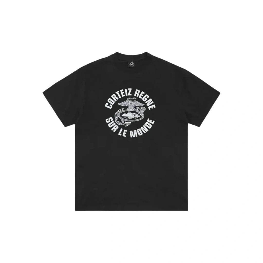 Corteiz Regina Rules The World Tee Black