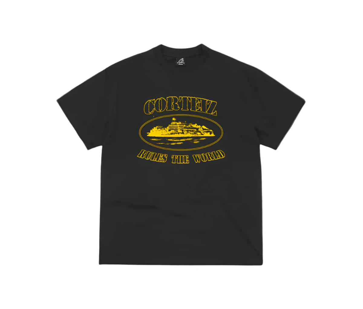 Corteiz OG Alcatraz Tee Black Yellow