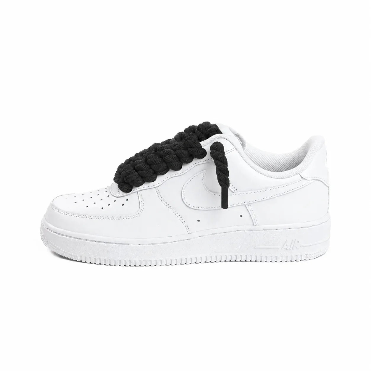 Nike Air Force 1 White - Black Rope Laces