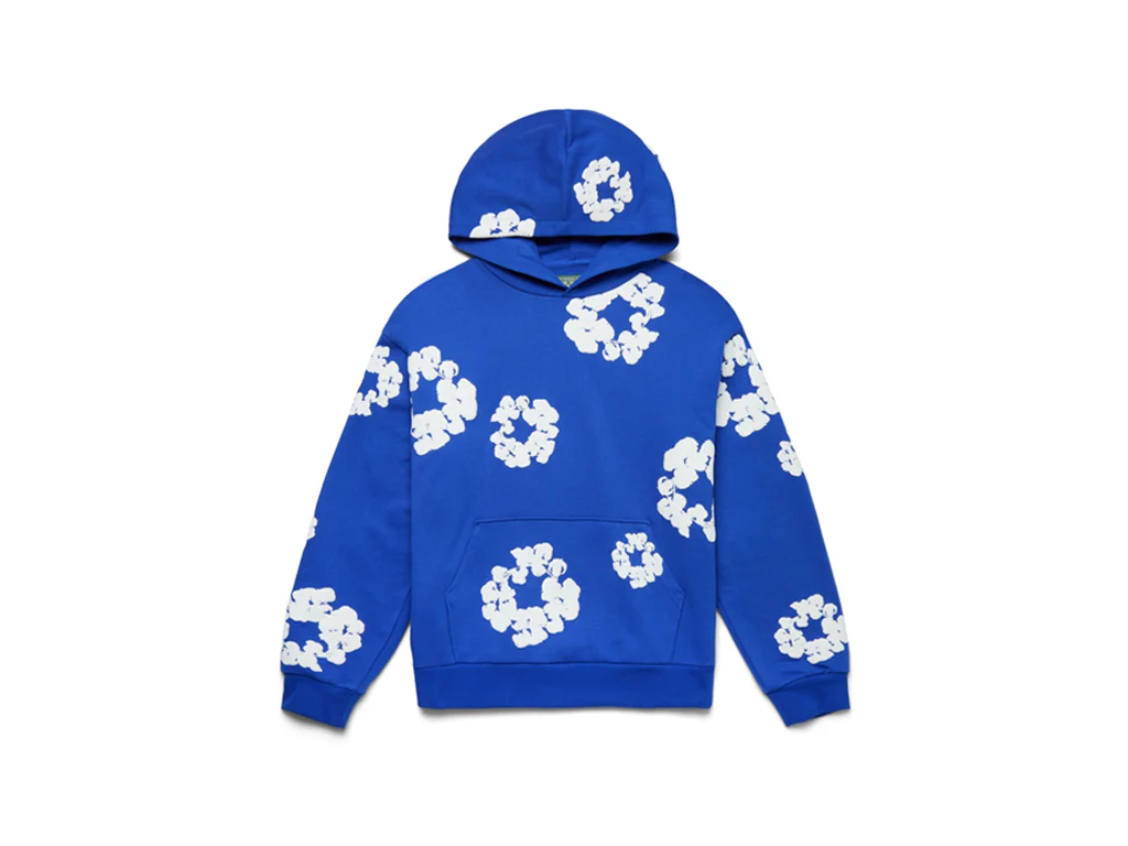 Denim Tears The Cotton Wreath Hoodie Royal Blue mikina