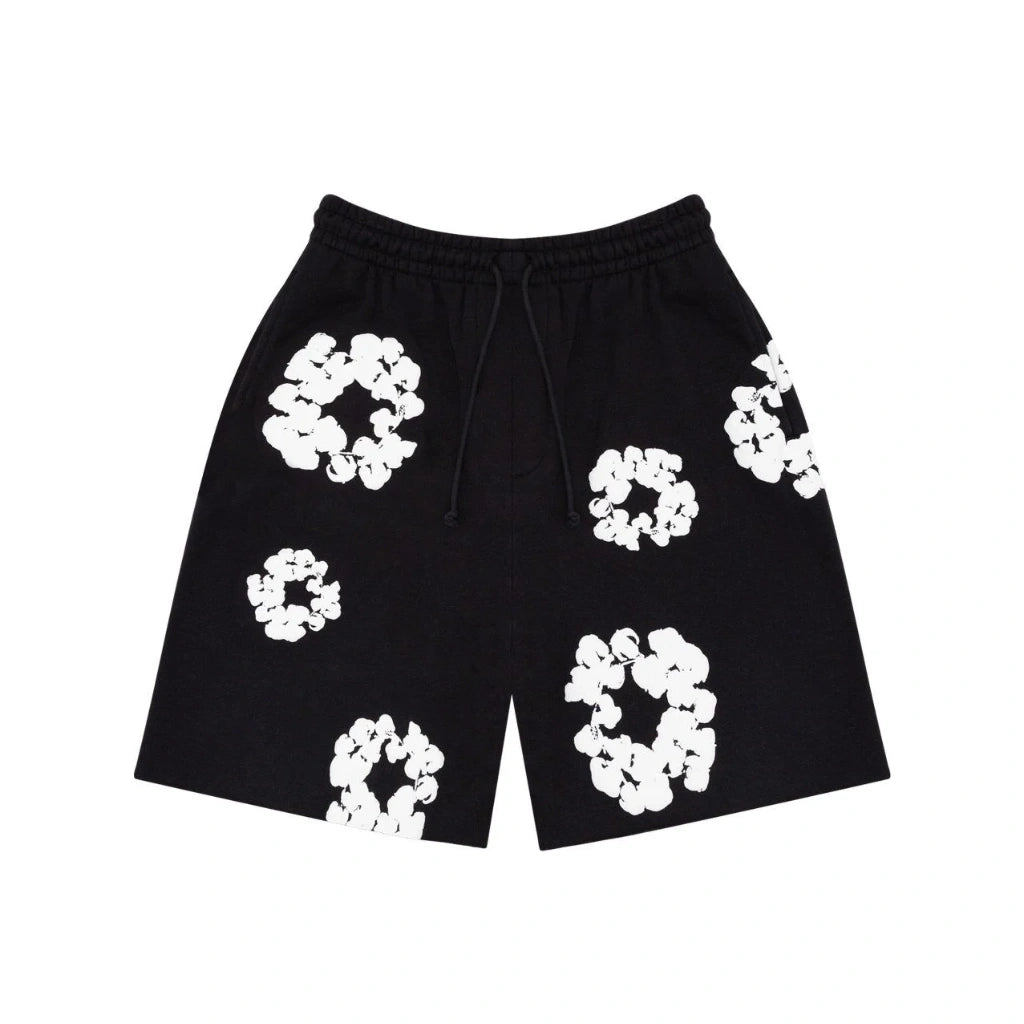 Denim Tears The Cotton Wreath Shorts Black - Denim Tears